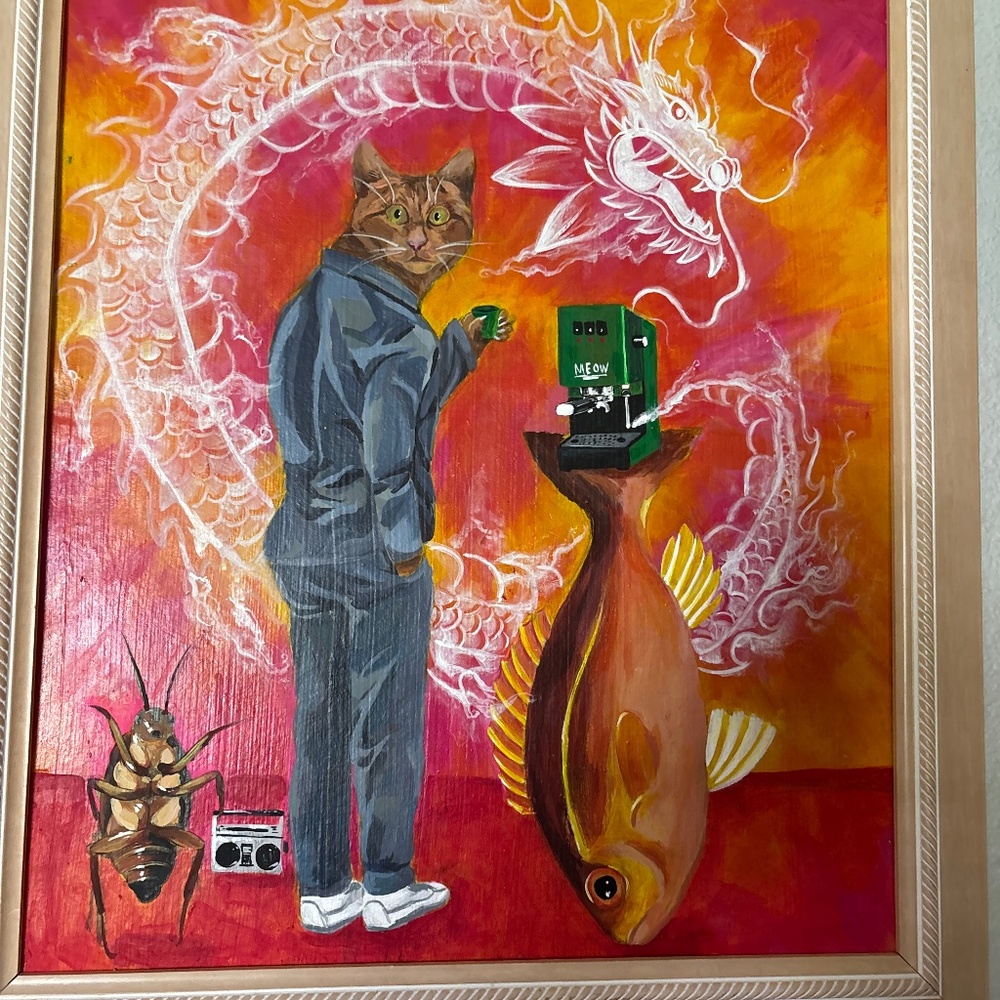 Original cat painting
